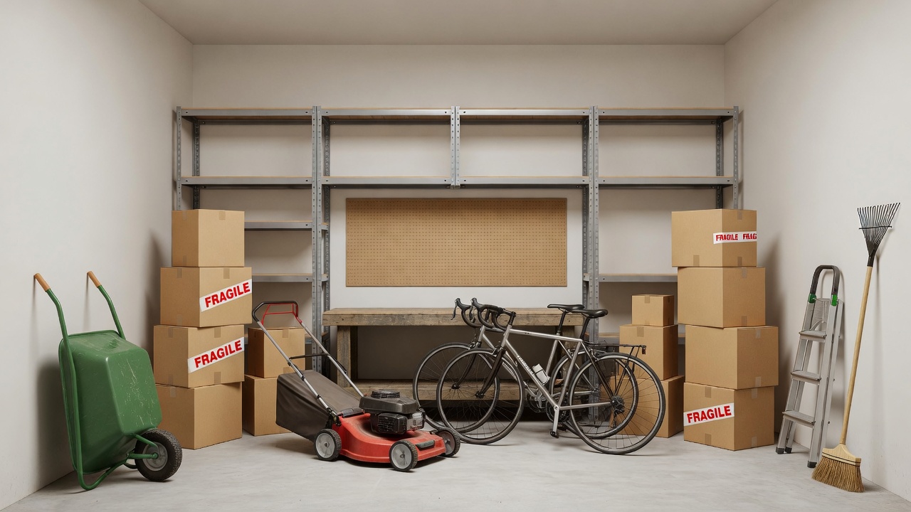 Double Garage packed and ready to move