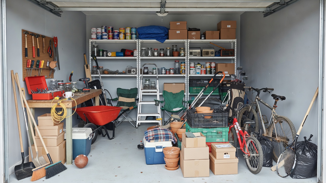 Garage before packing