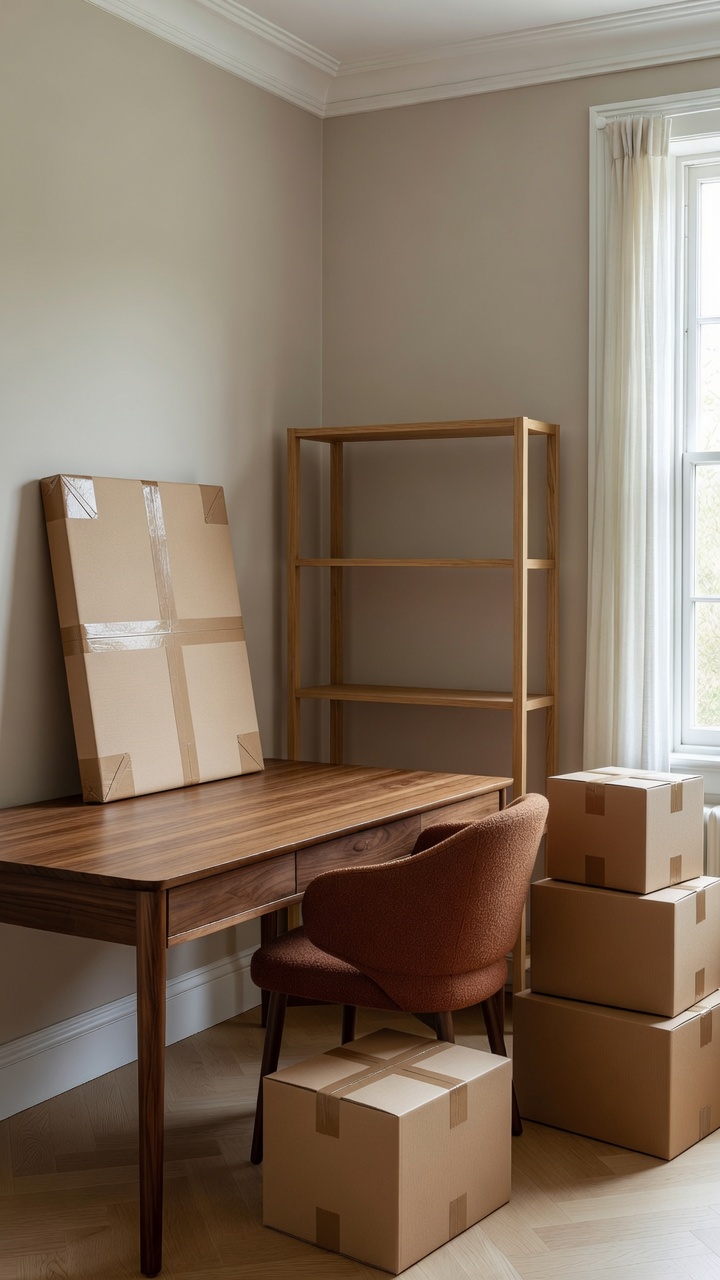Home Office packed and ready to move